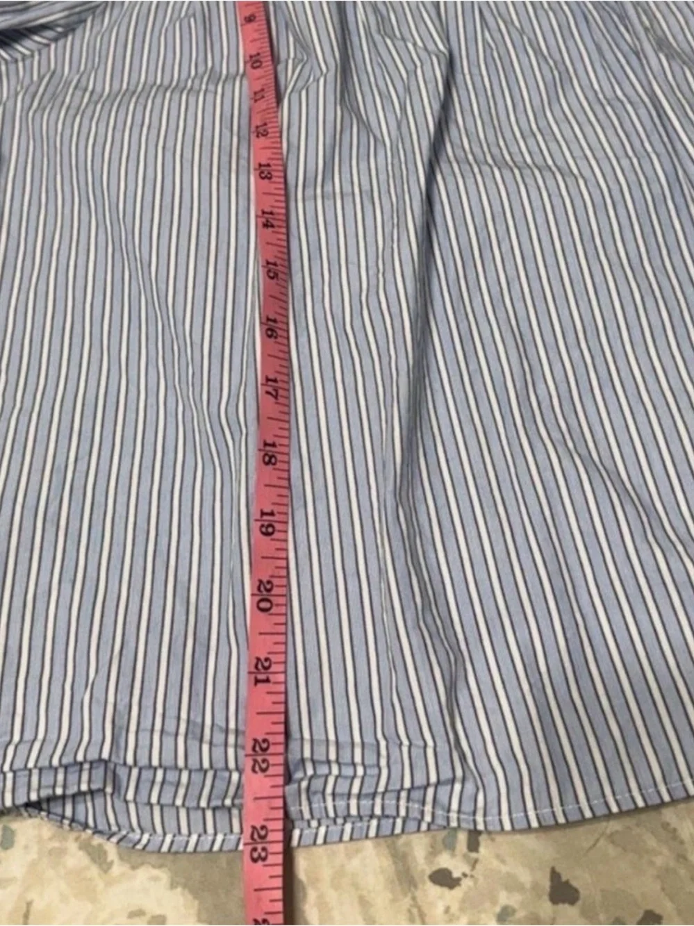 ZARA | Blue White Striped Ruffled Poplin Shirt Blouse